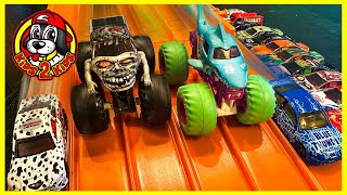 MONSTER TRUCKS VS RACE CARS  Our FAVORITE Monster Jam amp Hot Wheels Racerverse RACING COMPILATION [upl. by Oca]