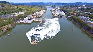 Willamette falls in Oregon City Drone footage [upl. by Reniar229]