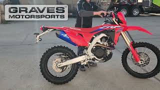 Honda CRF 450 Exhaust Sound Clip  Graves Motorsports [upl. by Esyahc]