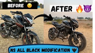 NS160 black modified 🖤😈  Bajaj Pulsar NS Dark Grey addition 🔥 2024 [upl. by Allard151]