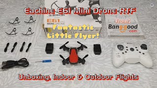 Eachine E61 Mini Drone 24GHz RTF from Banggood  Unboxing Indoor amp Outdoor Flights [upl. by Yeargain902]