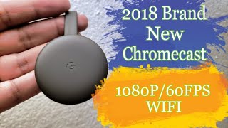 2018 35 New Google Chromecast 1080P 60 FPS Smart TV Unboxing And Initial Impressions Mini Review [upl. by Adnohsirk858]