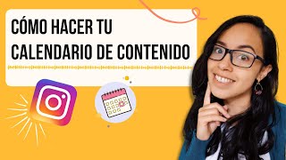 📅CÓMO HACER UN CALENDARIO DE CONTENIDO Para Redes Sociales  Ejemplo con Instagram [upl. by Aihsenod]