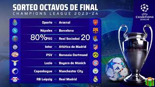 Octavos de final de la Champions League  reales para pasar de ronda UEFA [upl. by Anar]