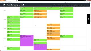 FahrstundenplanerAnleitung für Fahrschüler 1 KalenderNavigation [upl. by Adnal]