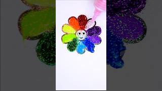 Flower Drawing Painting Coloring 🌸🌺💕 glitter glitterart flowers color shorts coloring [upl. by Peddada]