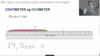Måling 52  Sammenhengen mellom m dm cm mm og km [upl. by Henebry]