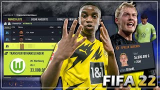 FIFA 22 MOUKOKO IM KADER 🔥 TAUSCHDEAL MIT WOLFSBURG 😍🤑  KARRIEREMODUS BVB 2 [upl. by Adine921]