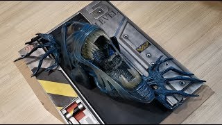 Unboxing The HCG Exclusive Alien Queen LifeSize Wall Sculpture [upl. by Ahsekyt991]