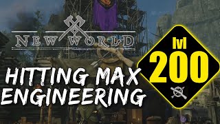 GUIDE to Reach MAX Engineering Level 200 in NEW WORLD [upl. by Antipus]