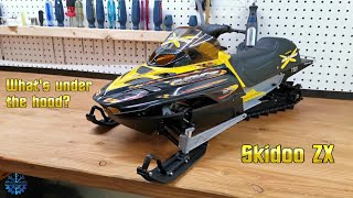 In Depth look  Nitro Skidoo ZX Rc snowmobile  Bonus Running [upl. by Harleigh113]