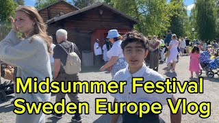 Midsummer Festival Sweden Europe Vlog in Pashto with Usman midsummer pashto sweden [upl. by Nerte]