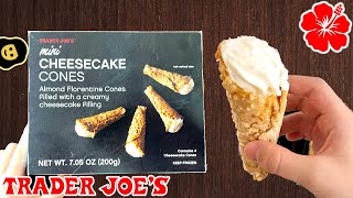 🇮🇹 Mini Cheesecake Cones  Trader Joe’s Product Review [upl. by Hgiel]