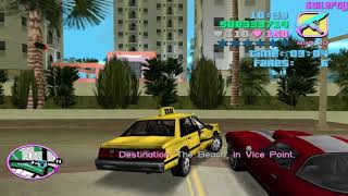 GTA Vice City  Taxi Driver 100 Fares [upl. by Eisserc]