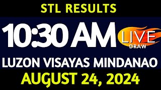 Stl Result Today 1030 am draw August 24 2024 Saturday Luzon Visayas and Mindanao Area LIVE [upl. by Nyre520]