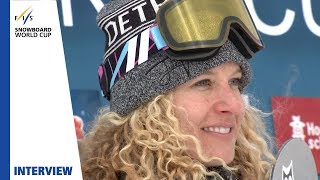 Lindsey Jacobellis  quotIm really happyquot  Feldberg  Ladies SBX  FIS Snowboard [upl. by Amieva]