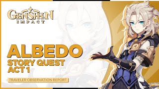 Albedo Story Quest  All Cutscenes  Genshin Impact 12 HD 1080p 60fps [upl. by Ahsiekrats359]