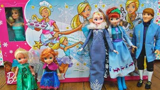 Elsa and Anna toddlers get Barbies advent calendar [upl. by Wendie709]