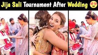 Jija Saali 😍 Tournament After Wedding shakti mohan latest new video 2024 Mukti mohan wedding video [upl. by Ahsielat913]