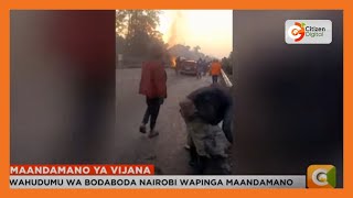 Wahudumu wa bodaboda Nairobi wapiga maandamano [upl. by Renferd898]