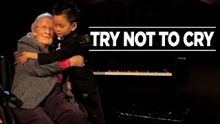 5 YearOld Piano Prodigy meets 101yearold fan [upl. by Ferne]