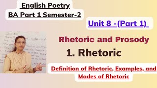 What is Rhetoric in English literature Rhetoric and Prosody ba 2nd semester [upl. by Saks]