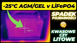 Ile pojemności traci akumulatora ZIMĄ AGM GEL i LiFePO4 S6E008 [upl. by Darcie462]