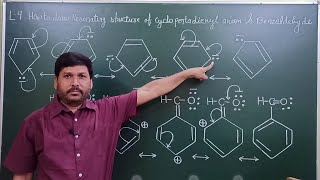 L15  Best trick how to draw Resonating structures of CYCLOPENTADIENYL ANION amp BENZALDEHYDE For JEE [upl. by Ahsilaf]