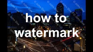 How to Watermark Your Photos  a Start to Finish Demo [upl. by Ecnerat]