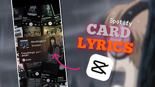 Trending Spotify Card Lyrics editing  CapCut Tutorial [upl. by Wyck]