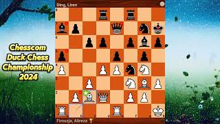 Alireza Firouzja vs Ding Liren  Chesscom Duck Chess Championship 2024 [upl. by Eelsel960]