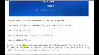 Difference between Windows Media Center and Windows Media Player in Windows 8 [upl. by Florette]