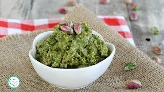 PESTO DI PISTACCHI SICILIANO solo pistacchi e olio [upl. by Llertnom]