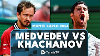 Daniil Medvedev vs Karen Khachanov Match Highlights  Monte Carlo 2024 [upl. by Kawasaki]