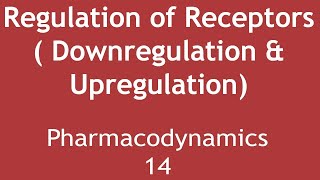 Regulation of Receptors Downregulation amp Upregulation Pharmacodynamics Part 14  Dr Shikha Parmar [upl. by Eolc]