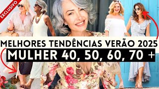 🔴RELVELADAS AS TENDÊNCIAS DO VERÃO 2025 PARA MULHERES MADURAS 40 50 60 70 [upl. by Lexi]