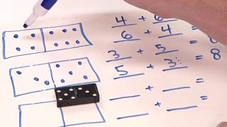 Using Dominoes for Addition Math Properties  Adding with Dominoes  Addends and Sum [upl. by Rafiq]