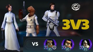 Ackbar Omicron vs Chirpa Omicron  3v3  swgoh [upl. by Ondrej14]