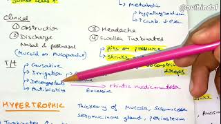 Chronic Rhinitis • Atropic Rhinitis  Hindi  ENT [upl. by Zoilla]