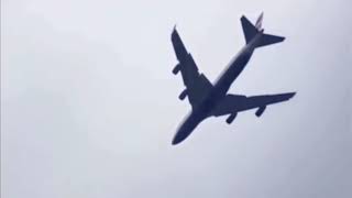 A C5M Super Galaxy flying over my house with contrail [upl. by Egnalos222]