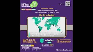 Were thrilled to announce our partnership with Eduten for the 5th Edition of ET TECH X 2024 [upl. by Faires]