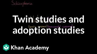 Twin studies and adoption studies  Behavior  MCAT  Khan Academy [upl. by Vogel675]