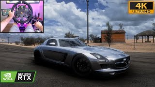 MercedesBenz SLS AMG Coupe forza horizon 5  Steering Wheel Gameplay [upl. by Amzu]