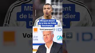 Pourquoi Mbappé est absent de la liste de Didier Deschamps [upl. by Macswan]