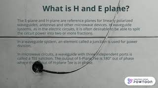 Wireless Network E plane amp H plane [upl. by Moina]