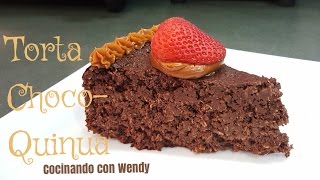 Receta Torta De Quinua Con Chocolate Gluten Free  Saluditos [upl. by Ecnesse185]