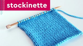 Stockinette Stitch Knitting Pattern for Beginners 2 Row Repeat [upl. by Notsnarc644]