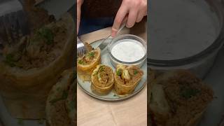 Roulés de viande hachée à la turque 🇹🇷❤️ recettefacile recette turkishfood lahmacun [upl. by Danzig]