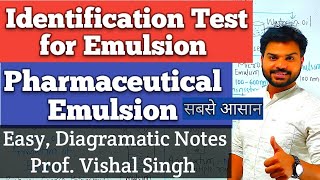 Identification test for emulsion I Pharmaceutical Emulsion I Emulsion [upl. by Luckett275]