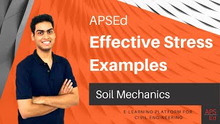 Effect Stress Analysis Solved Examples  Soil Mechanics [upl. by Mloc]